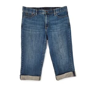 Levi's 525 Perfect Waist Jeans Women's Size 16 Cuffed Stretch Mid Rise Denim EUC